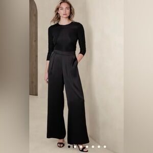 NWT Banana Republic Factory Satin Wide Leg Pants